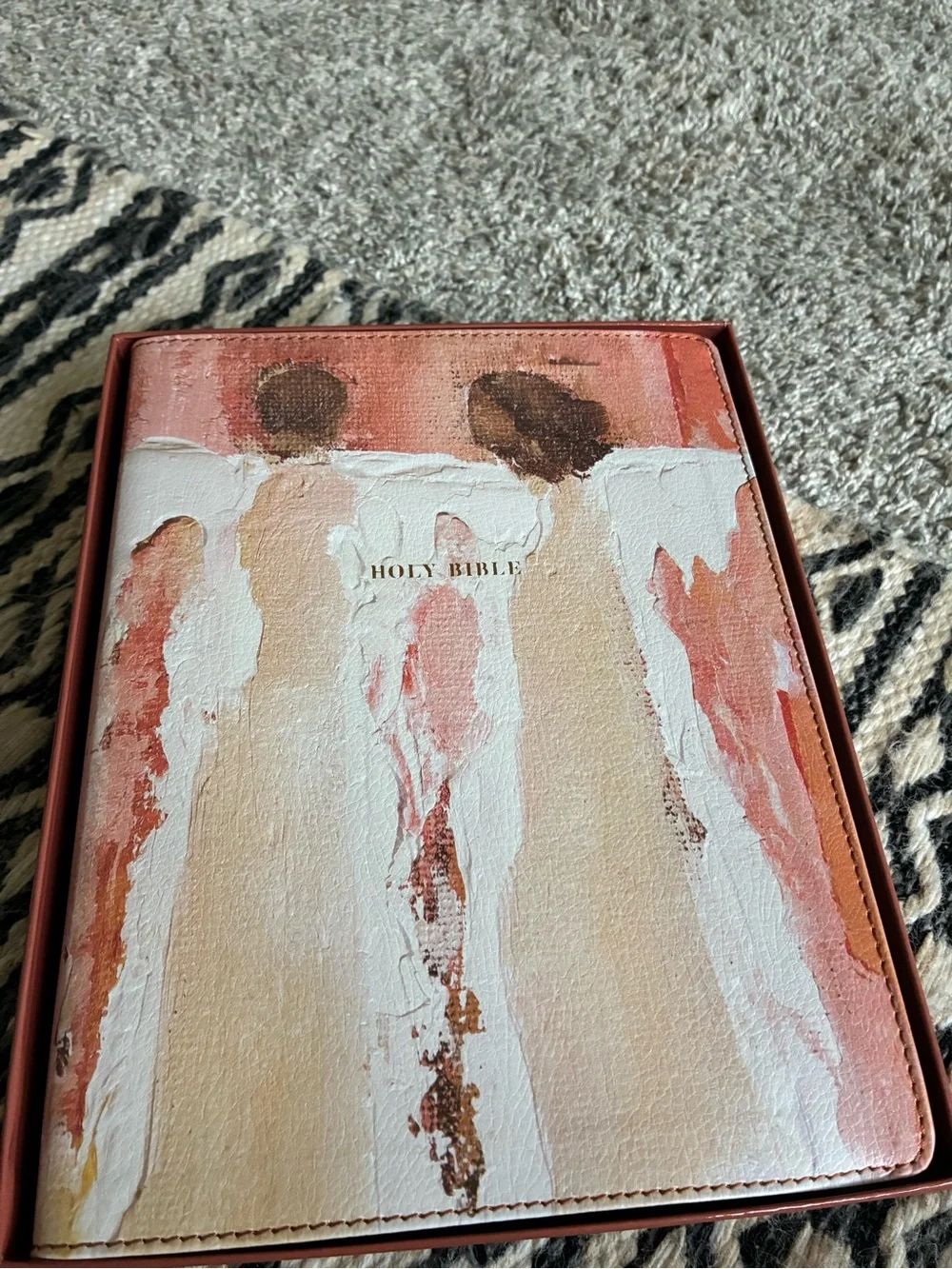 Amplified Holy Bible - Anne Neilson Angel Art Series (White Reddish Cover) SALE!